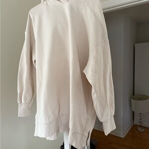 Arket oversized Cream Zip-Up Hoodie